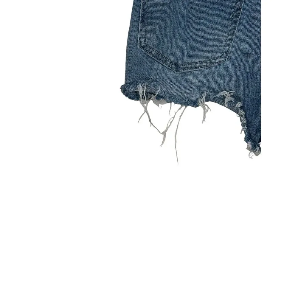 Anthropologie Women's Shorts Button Fly Distressed‎ Distressed Raw Hem Denim 27 - Picture 8 of 10